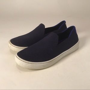 Kids Rothy’s Navy Blue Slip On Sneakers Size 1